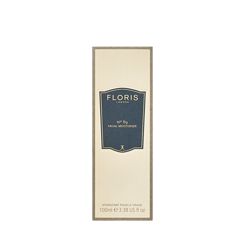 Floris London - No.89 - Feuchtigkeitscreme für Gesicht Box auf weißem Hintergrund 